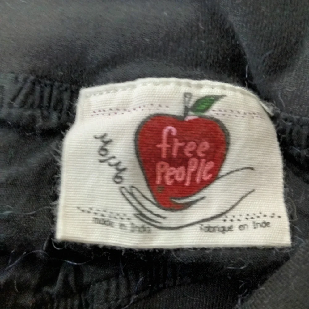 Free People Beaded Skirt M Black Gold Beads Boho Chic Gypsy Hippie Stretchy - Picture 6 of 6